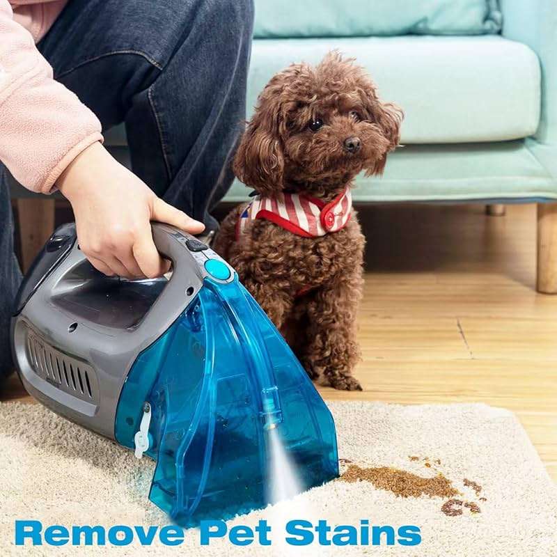 Hausmeister Hydroflex Carpet Cleaner Machine, Upholstery Cleaner Machine for Couch, Car Seats & Pet Stains, 500W Powerful Handheld Deep Cleaner with 3 Brush Heads (Machine + 0 solution) - Image 3