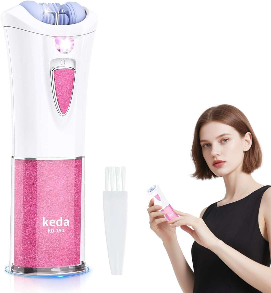 Skin Epilator, 2026 New Epilators Hair Removal for Face, Smooth Glide Epilators for Women with LED Light, Cordless Facial Hair Removal for Bikini Arm Legs Underarm, Portable Epilator - Image 1