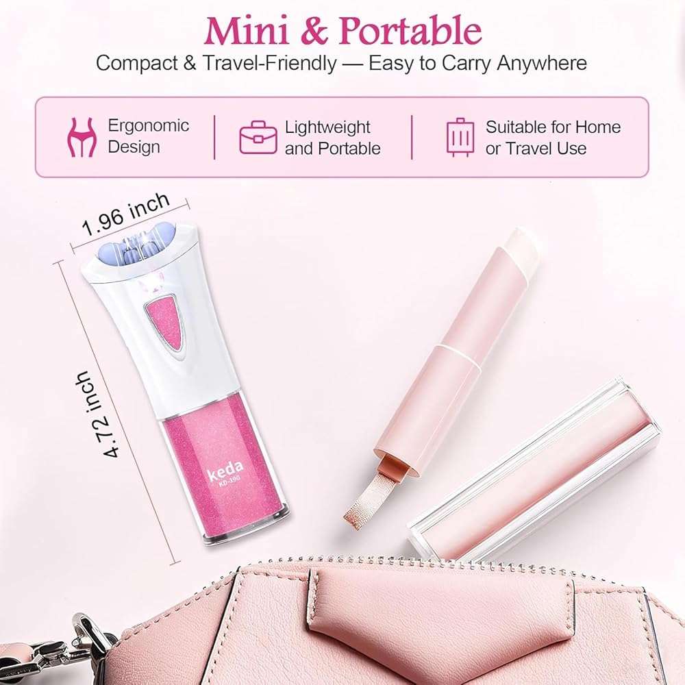 Skin Epilator, 2026 New Epilators Hair Removal for Face, Smooth Glide Epilators for Women with LED Light, Cordless Facial Hair Removal for Bikini Arm Legs Underarm, Portable Epilator - Image 8