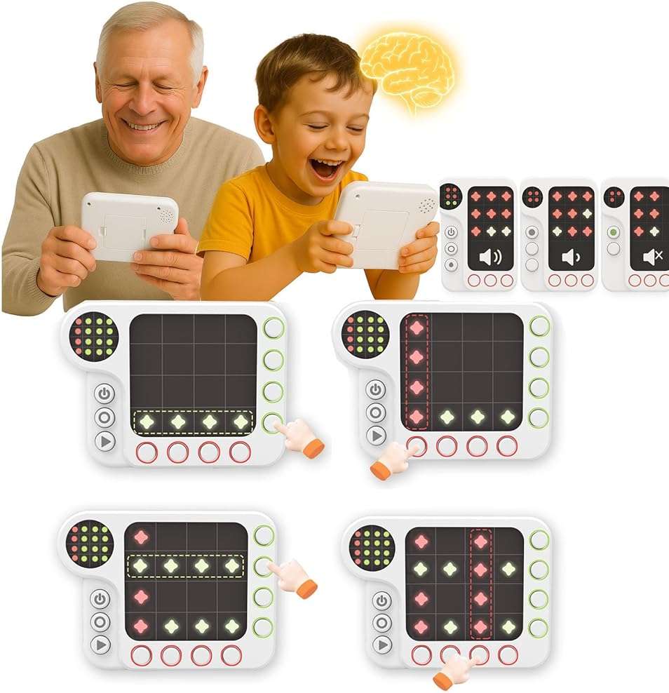 Logic Brain Teasers Game,Original 300 Challenges-Handheld Electronic Games for Kids,Adult,Teen&Seniors , Portable Educational Toys and Travel Games for Boys & Girl,Gift for Age 6+(Non-Rechargeable) - Image 1
