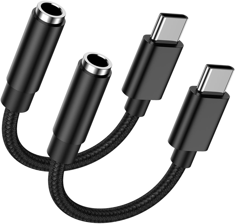 USB C to 3.5mm Audio Headphone Jack Adapter for Samsung Galaxy A17 A16 A56 S25 Ultra/Edge S24 A36 A54 S23,Type C to Aux Audio Dongle Cable Cord for iPhone 17 Pro Max Air 16 Plus 16e,Pixel 10 Pro XL 9a - Product Image