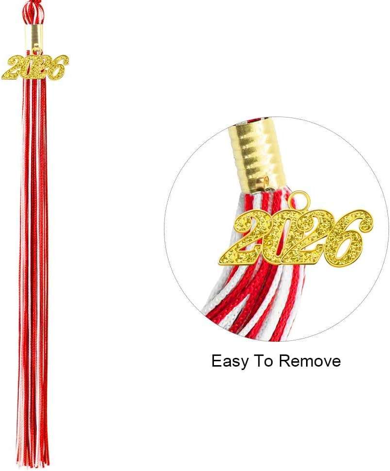 2026 Graduation Tassel, Tassel for Cap 2026, Cap Decorations, Charm Graduation Party Decorations 2026 Grad Cap Decorations for Graduation Gifts 2026 High School Red White - Image 4