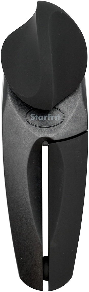 Starfrit MightiCan Can Opener, Safe Smooth-Cut Design, Holds Lid and Leaves No Sharp Edges, Comfort Grip Handle, Heavy-Duty Non-Slip Knob, 3-Year Warranty, Black - Product Image
