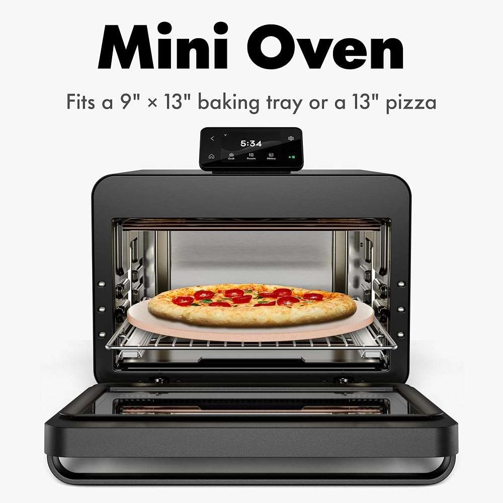 CHEF iQ MiniOven Smart Toaster Oven Air Fryer Combo, 11-in-1 Countertop Convection Oven, Bake, Broil, Air Fry, Broil, Dehydrate, 1750W, 25 Qt Capacity, Fast Cooking with Touchscreen Controls – Black - Image 6