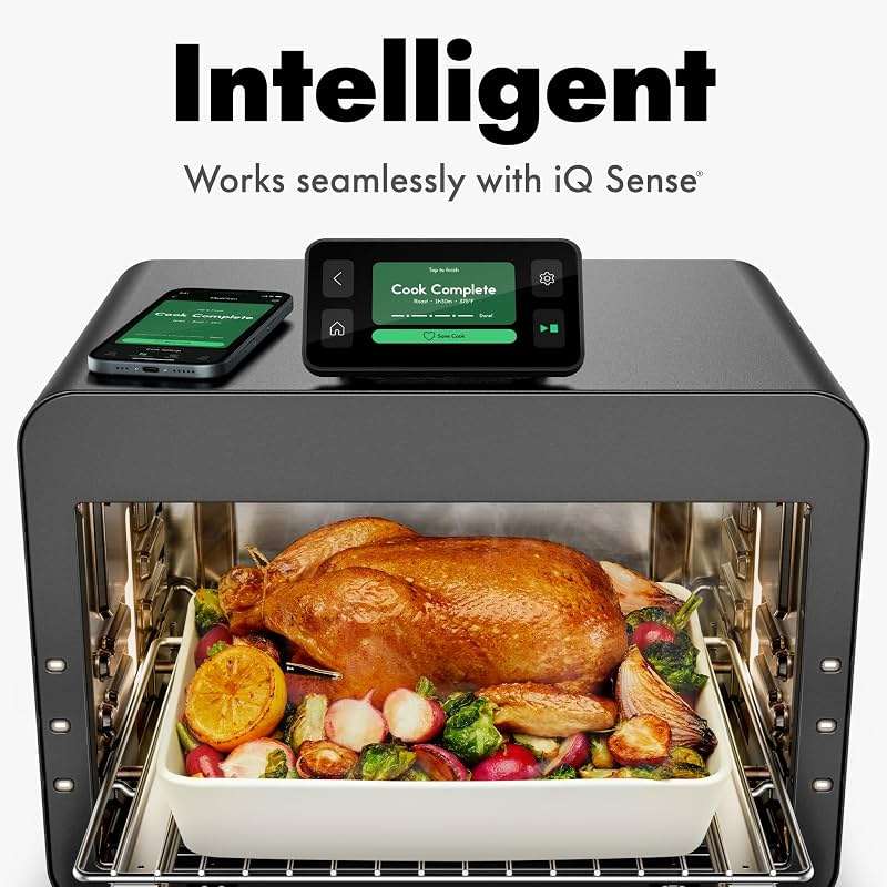 CHEF iQ MiniOven Smart Toaster Oven Air Fryer Combo, 11-in-1 Countertop Convection Oven, Bake, Broil, Air Fry, Broil, Dehydrate, 1750W, 25 Qt Capacity, Fast Cooking with Touchscreen Controls – Black - Image 7