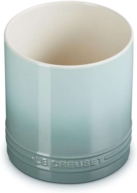 Le Creuset Stoneware Signature Straight Wall Utensil Crock, 1 qt., Sea Salt - Image 1