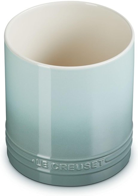 Le Creuset Stoneware Signature Straight Wall Utensil Crock, 1 qt., Sea Salt - Product Image