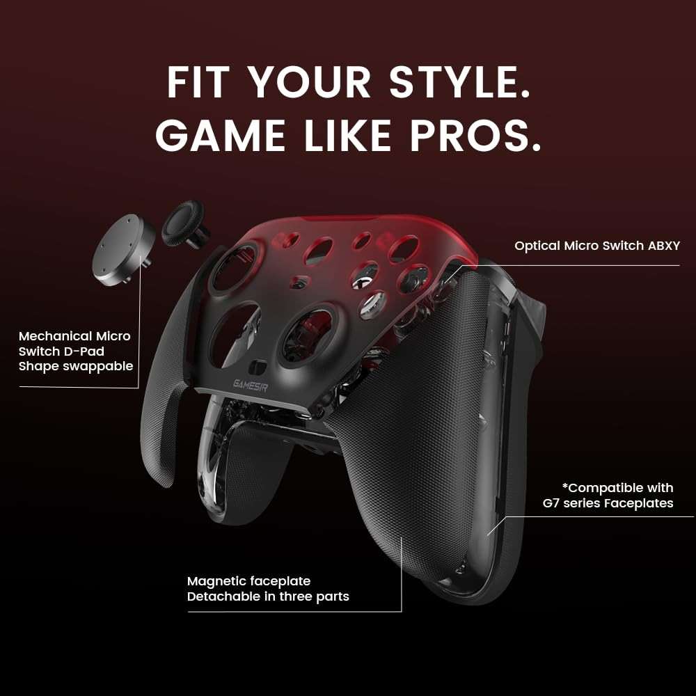 GameSir G7 Pro Wired Controller for Xbox Series X|S, Xbox One, Wireless Gamepad for PC&Android with TMR Sticks, Hall Effect Analog Triggers, 1000Hz Polling Rate, 3.5mm Audio Jack - Black - Image 9
