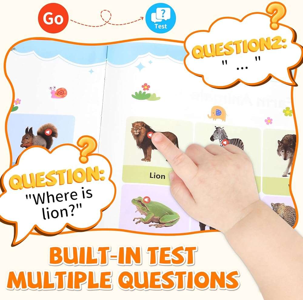 Arnbz My First English Words Sound Book Toy, English Learning Talking Book, 470+ Words, 21 Themes, Press to Learn Phonics, Interactive Educational Books for 2-5 Year Olds - Image 4