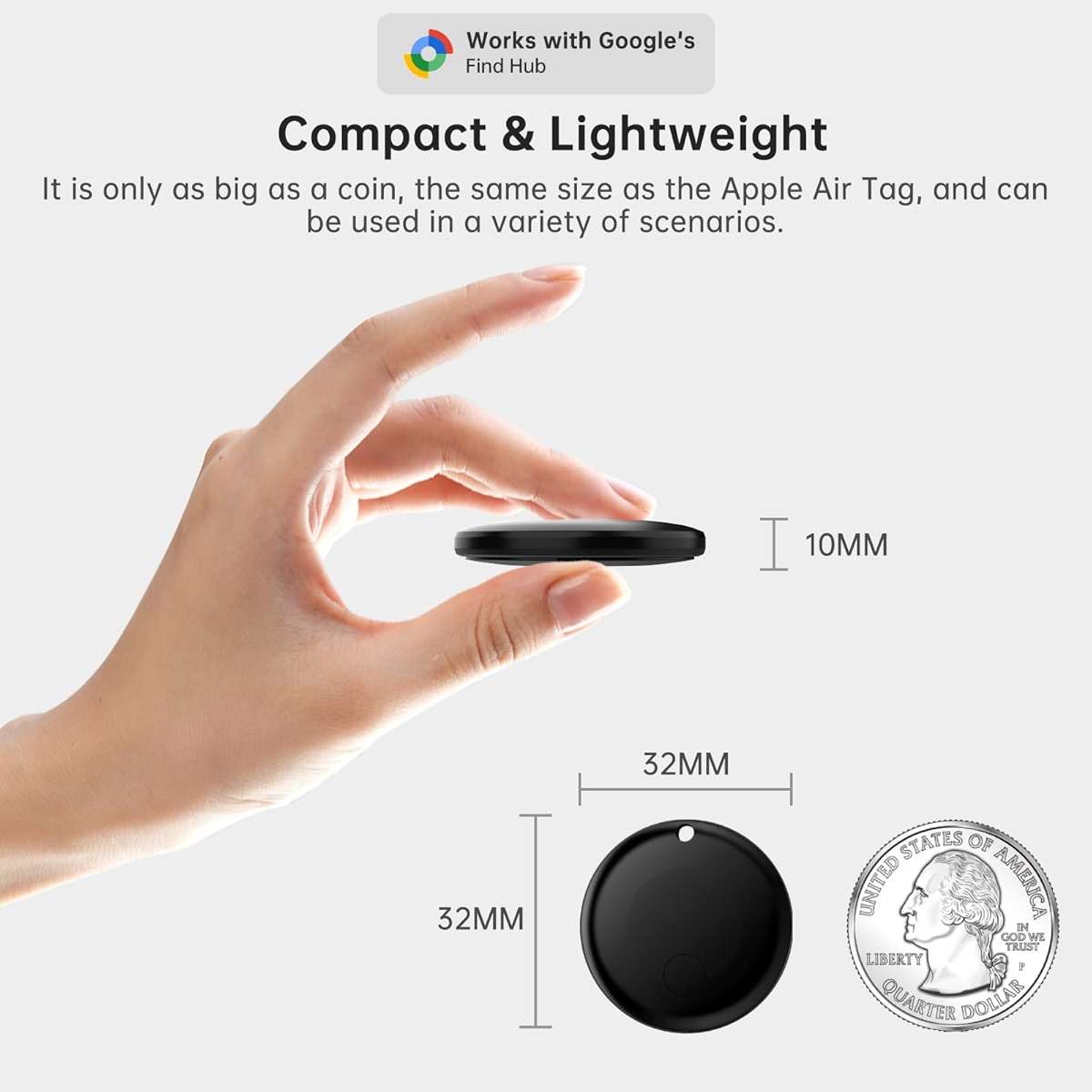 JNLIK Air Tracker Tag for Android(Android Only ) IP65 Waterproof Smart Tag & Item Finder | Ultra-Long Battery | Works with Google Find My Device | Find Keys/Wallet/Car (2026 new Model) - Image 7