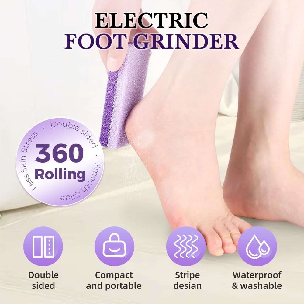 Foot Pumice Stone with Stripes to Increase Friction, 2025 Upgraded Professional Pedicure Foot Pumice Stone for Feet Hard Skin Callus Remover and Scrubber, Durable Exfoliating Stone for Spa Pedicure - Image 4