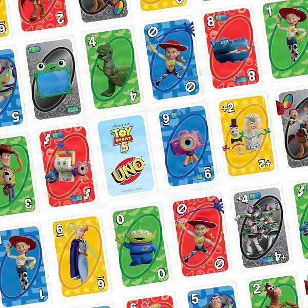 Mattel Games UNO Disney and Pixar Toy Story 5 Card Game with Movie-Inspired Deck for Kid & Family Nights, Parties, Travel & Camping - Image 4