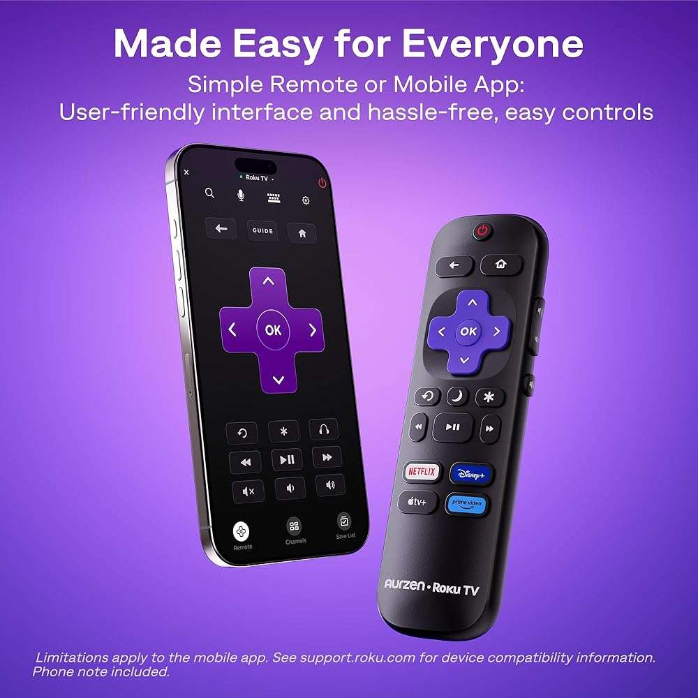 Aurzen Roku TV Smart Projector with Wifi and Bluetooth, Roku TV Built-in, 1080P FHD, DoIby Audio, Auto Focus & Keystone, Zoom, Movie Portable Outdoor Mini Projector for Soccer Football Game, White - Image 5