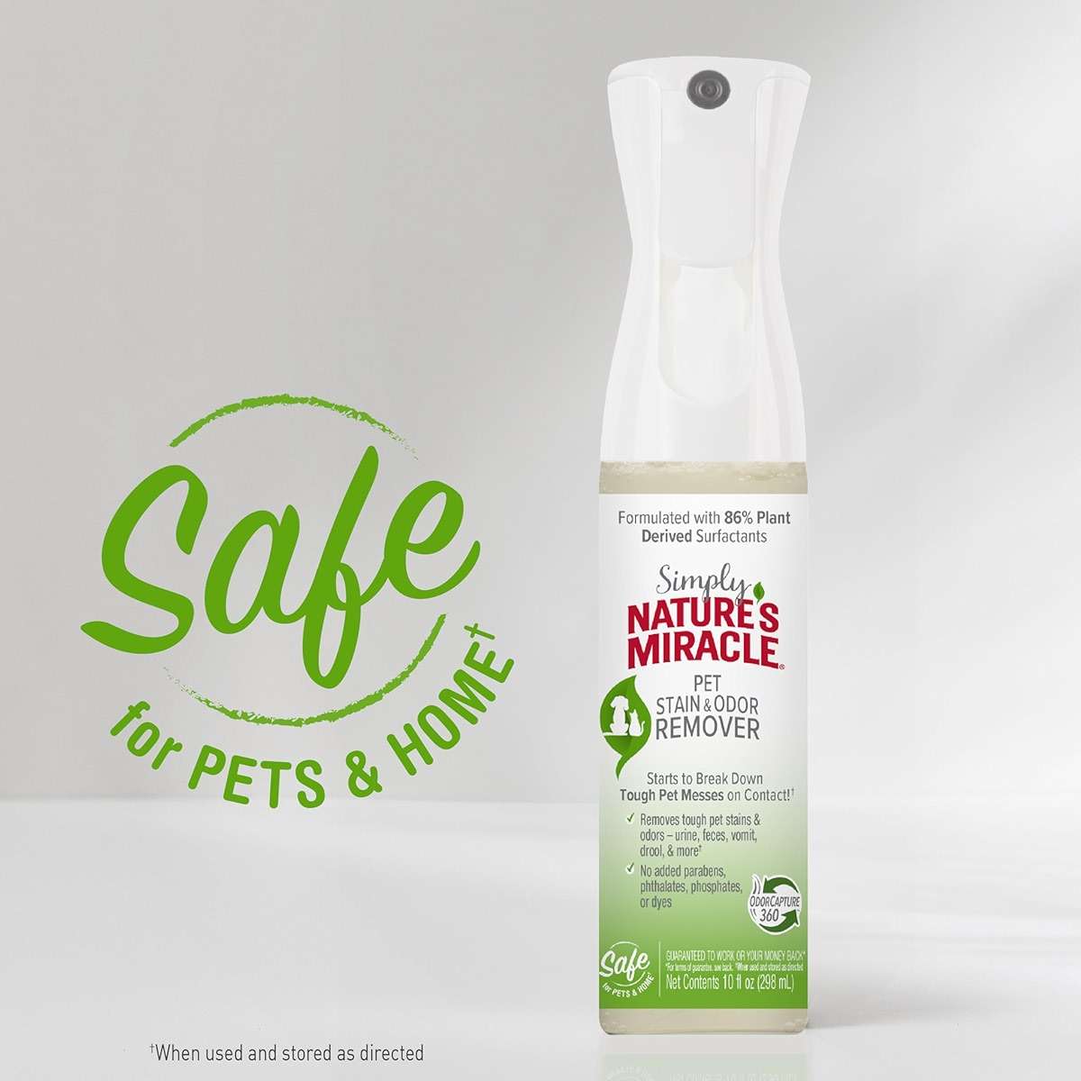 Simply Nature’s Miracle Pet Stain & Odor Remover, 10 Ounces, Bio-Enzymatic Formula With Odor-Neutralizing Technology - Image 8