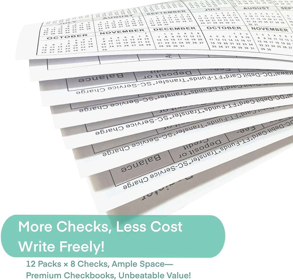 12 - Pack 6"×3" Check Registers for Personal Checkbook - Blank Ledger Transaction Registers for Personal or Business Bank, Saving Account, Deposit & Credit Card - Image 5