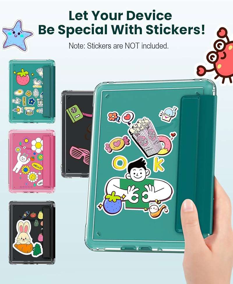 MoKo Detachable Magnetic Case for All-New 7" Kindle Paperwhite 12th Generation 2024 & Kindle Colorsoft 2024/2025,Ultra Clear Back Scratch-Proof Light & Shell Cover with Auto Wake/Sleep, Jade Green - Image 5