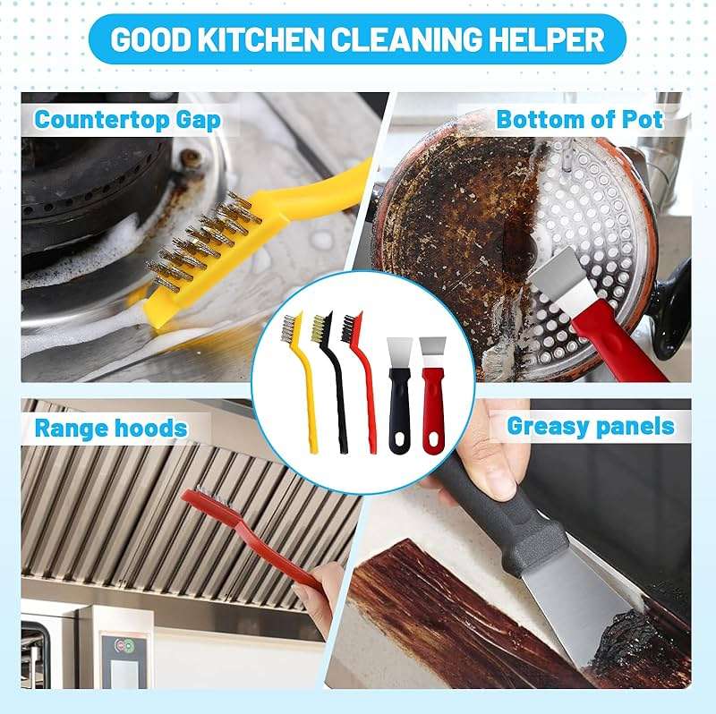 16Pcs Crevice Cleaning Brush Set, Hard Bristle Scrub Brushes Tools for Deep Cleaning Gap,Window Groove Cleaning Brush for Sliding Door, Sill, Tile Lines, Shutter, Corner, Sink, Teapot, Bottle (16 Pcs) - Image 4