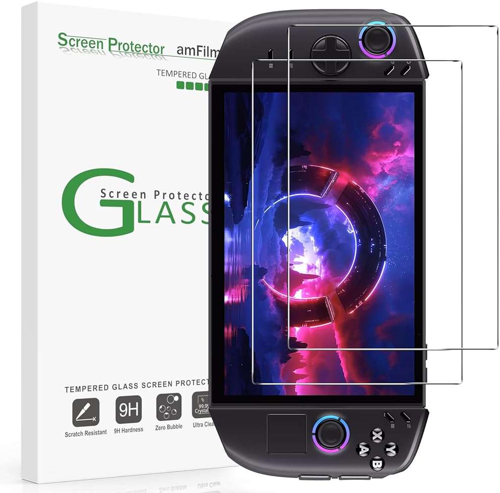 amFilm 2 Pack Screen Protector for Lenovo Legion Go Gen 2 8.8'' Handheld 2025, Tempered Glass, 8.8 inch Full Coverage, Transparent Ultra HD, Anti-Scratch, Anti-Fingerprint - Image 1