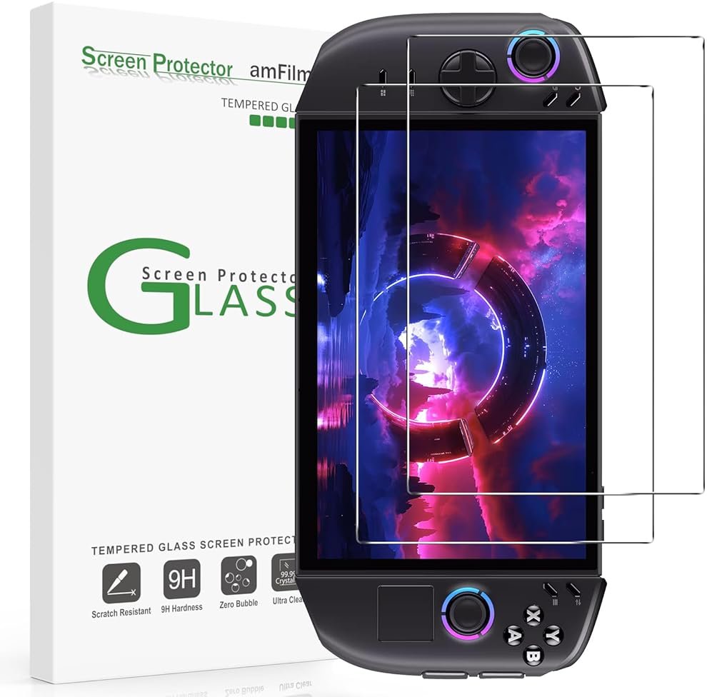 amFilm 2 Pack Screen Protector for Lenovo Legion Go Gen 2 8.8'' Handheld 2025, Tempered Glass, 8.8 inch Full Coverage, Transparent Ultra HD, Anti-Scratch, Anti-Fingerprint - Product Image