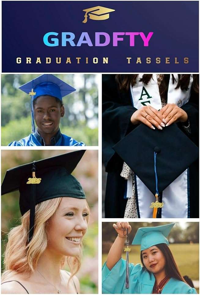 GRADFTY Red White and Blue Graduation Tassel 2026 for Grad Cap and Graduation Ceremony Accessory Decoration - Image 5