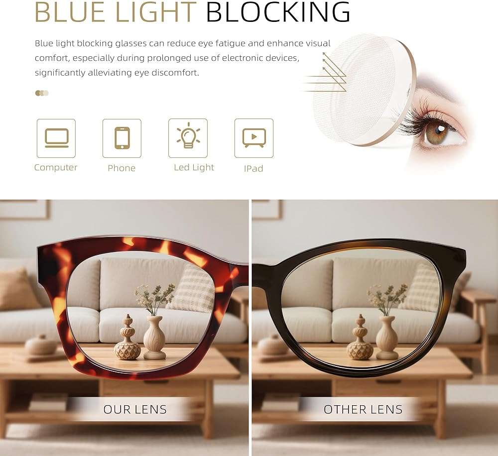 FancyFlower Square Reading Glasses for Women&Men - Acetate Tortoise - Firenze Readers Chic & Modern Design FF-6270 - Image 6
