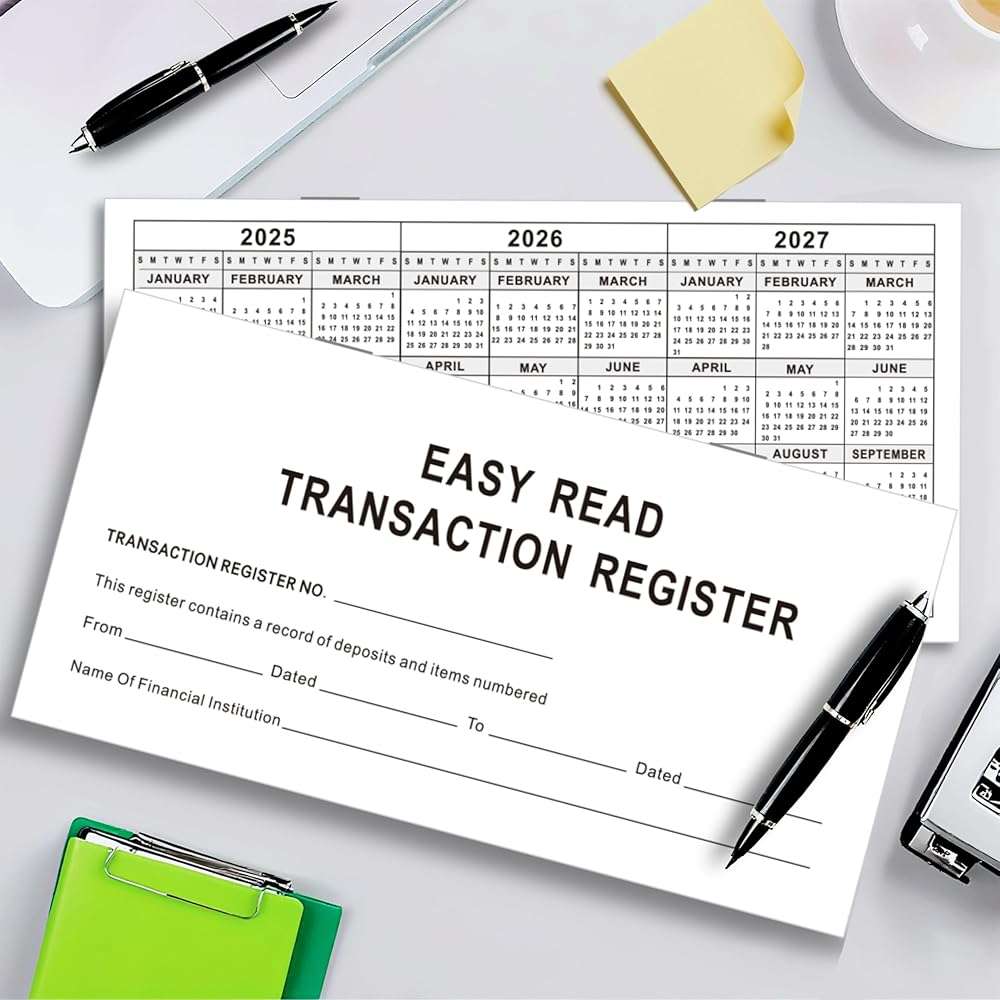 DeBiao 6"×3" Check Registers for Personal Checkbook - Blank Ledger Transaction Registers for Personal or Business Bank, Saving Account, Deposit & Credit Card (20) - Image 7