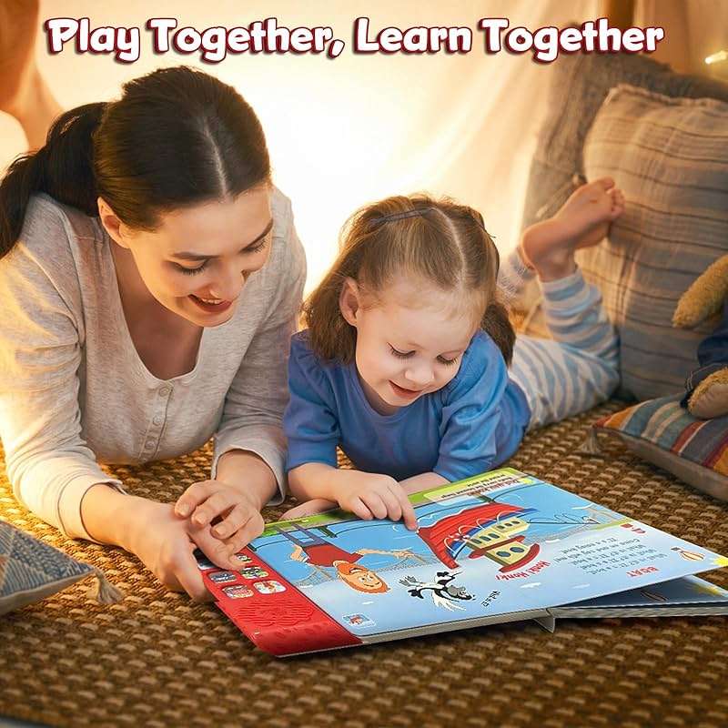 Steve and Maggie Sound Book – 10 Button Interactive Nursery Rhymes Sound Book for Toddlers 1-3, Talking Musical Book, Sing-Along Music Book, Educational Toy Gift for Boys & Girls (Things that Go) - Image 2