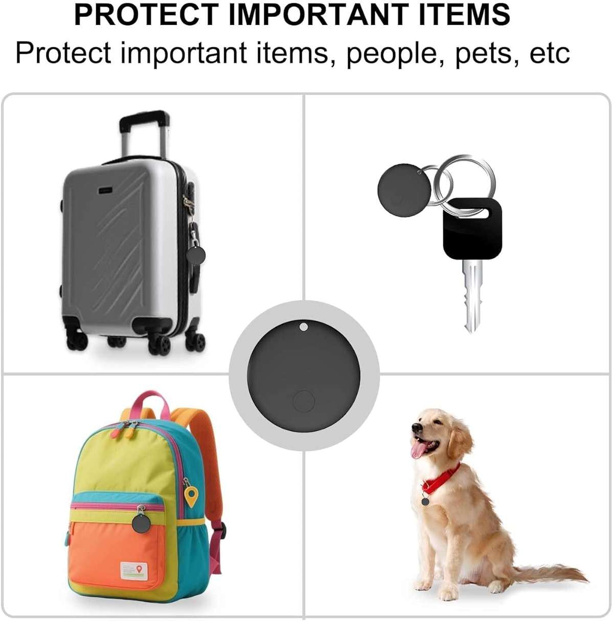 Android GPS Tracker for Vehicles, Hidden Tracking Device for Vehicles, Car Tracker No Subscription Work with Find My, Smart Tag with Audio for Kids, Key, Dogs, Luggage, Bag (Android-2 Pack) - Image 5