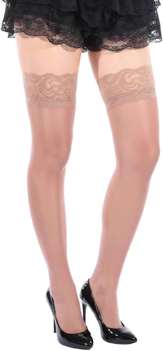 Syhood 2 Pairs Valentine's Day Women's Lace Top Thigh High Sheer Stockings Thigh Highs for women - Image 2