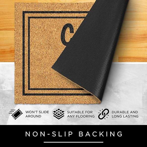 Personalized Door Mat, Custom Coir Doormat, Customize with Text, Front Door Mat, Indoor/Outdoor, Housewarming, Heavy Duty Slip Resistant Backing, Natural Coir Material - Image 3