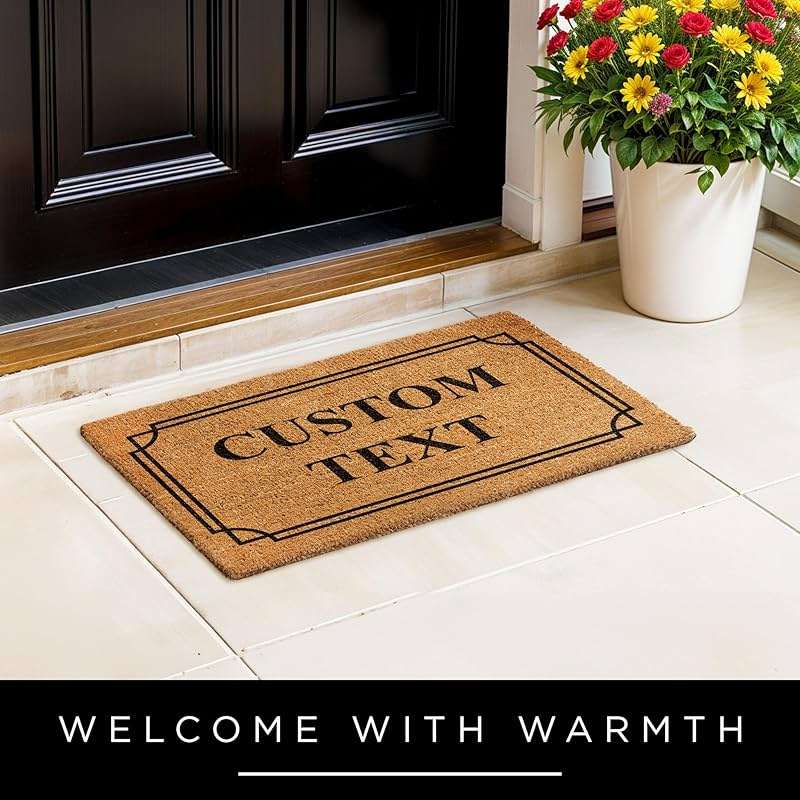 Personalized Door Mat, Custom Coir Doormat, Customize with Text, Front Door Mat, Indoor/Outdoor, Housewarming, Heavy Duty Slip Resistant Backing, Natural Coir Material - Image 8