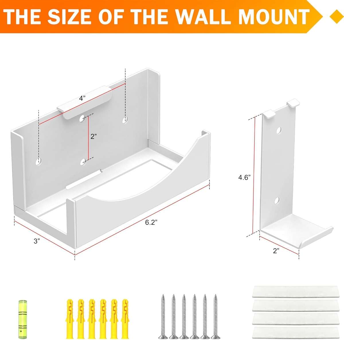 Wall Mount Holder Compatible for Xbox Series S, Wall Mount Stand Kit for XSS System, Wall Shelf Bracket Compatible for Xbox Series S, The XSS Game Console and Accessories on Wall Near or Behind TV Left/Right - Image 4