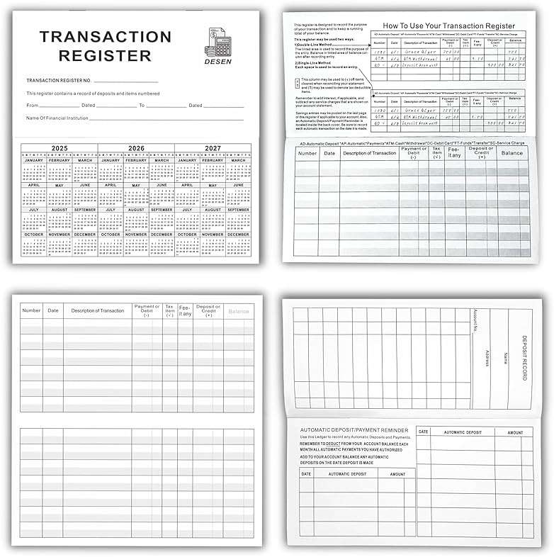 DESEN Checkbook Register 12 Pack – 6×3 Inch Blank Check Registers for Personal & Business Use, Track Checking, Savings & Credit Card Transactions, Ultimate Ledger Book Refill Set (6″ x 3″) - Image 4