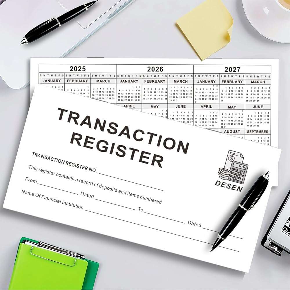 DESEN Checkbook Register 12 Pack – 6×3 Inch Blank Check Registers for Personal & Business Use, Track Checking, Savings & Credit Card Transactions, Ultimate Ledger Book Refill Set (6″ x 3″) - Image 5