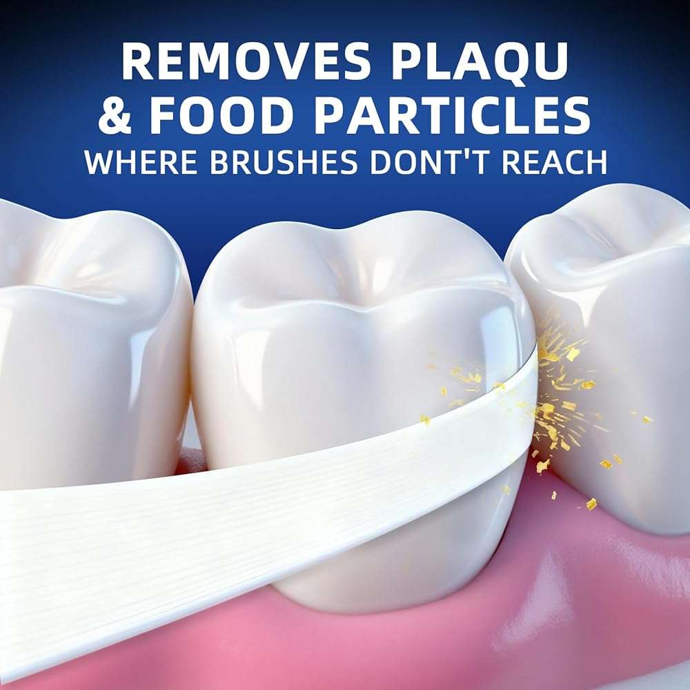 RAZOKO Flat Dental Floss, PFAS & PTFE Free, Shred Resistant, Kid-Friendly Gentle on Gums, Ultra-Smooth for Deep Cleaning, Mint, 4 Spools (220 Yd Total) - Image 3
