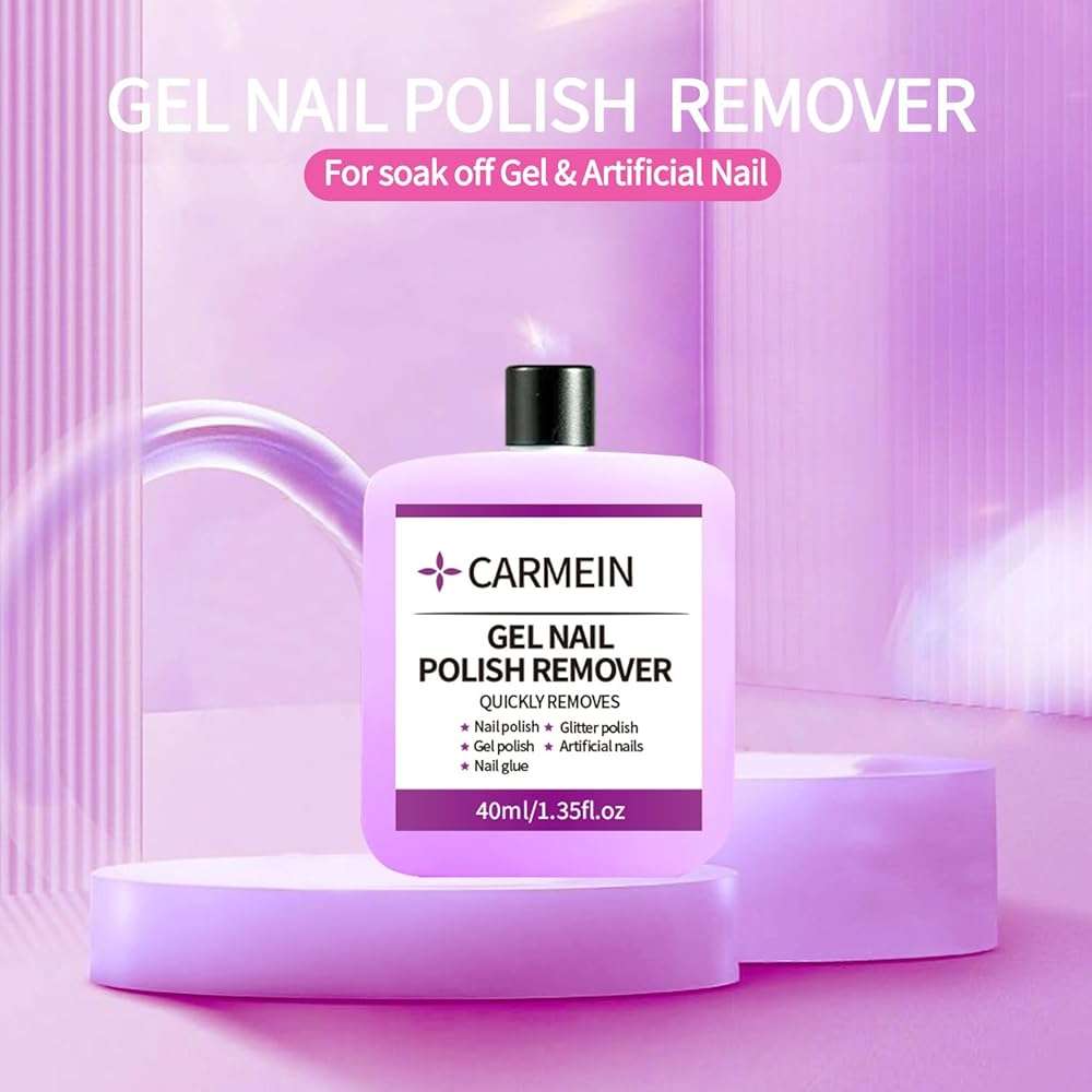 CARMEIN (1pcs) Gel Nail Polish Remover,QUICKLY REMOVES,Nail polish,Glitter polish,Gel polish,Artificial nails,Nail glue,Gel Nails Home Salon DIY 40ml/1.35fl.oz - Image 2
