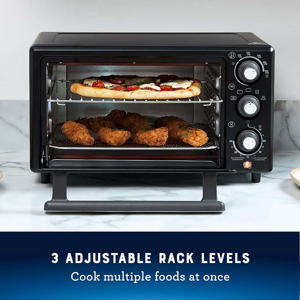 Oster® Compact Air Fryer Toaster Oven. Convection Countertop Pizza Oven, 4-Slice Toaster with 5 Cooking Functions – Air Fry, Bake, Toast, Broil, and Warm - Image 5