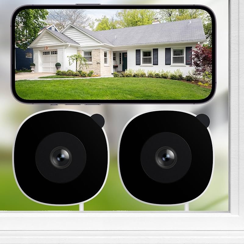 INFIYA 2K No Drill Window Camera-2 Pack 2.4Ghz & 5Ghz WiFi Dome Cameras for Home Security for Indoor & Outdoor Monitoring, Color Night Vision, Human Detection, 24/7 Recording, Ideal for Apartment, K1 - Product Image