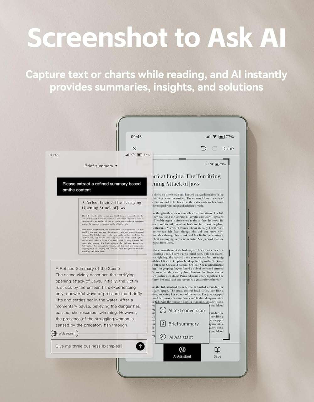 VIWOODS 6.13'' Carta1300 AiPaper Reader with 4G Connectivity, Ultra-Thin & Light E Ink eReader Device, AI Integrated, 300PPI, Adjustable Front Light, 128GB Storage - Image 5