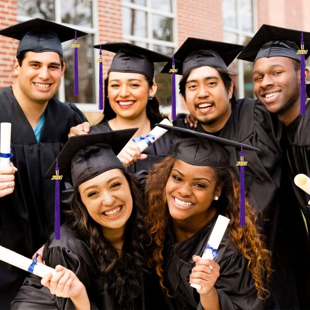2026 Tassel Graduation Purple Tassel Tassels for Graduation Cap Decorations 2026 Tassels for Caps Kindergarten Elementary School Middle School University Gifts for Students - Image 2