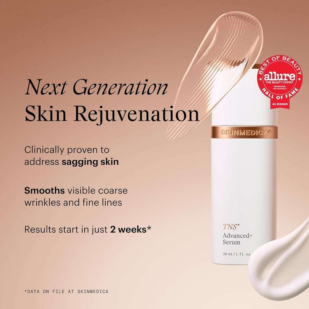 SkinMedica TNS Advanced+ Face Serum - Multi Peptide Serum to Help Improve the Appearance of Wrinkles, Fine Lines, Skin Tone & Texture (1 oz) - Image 3