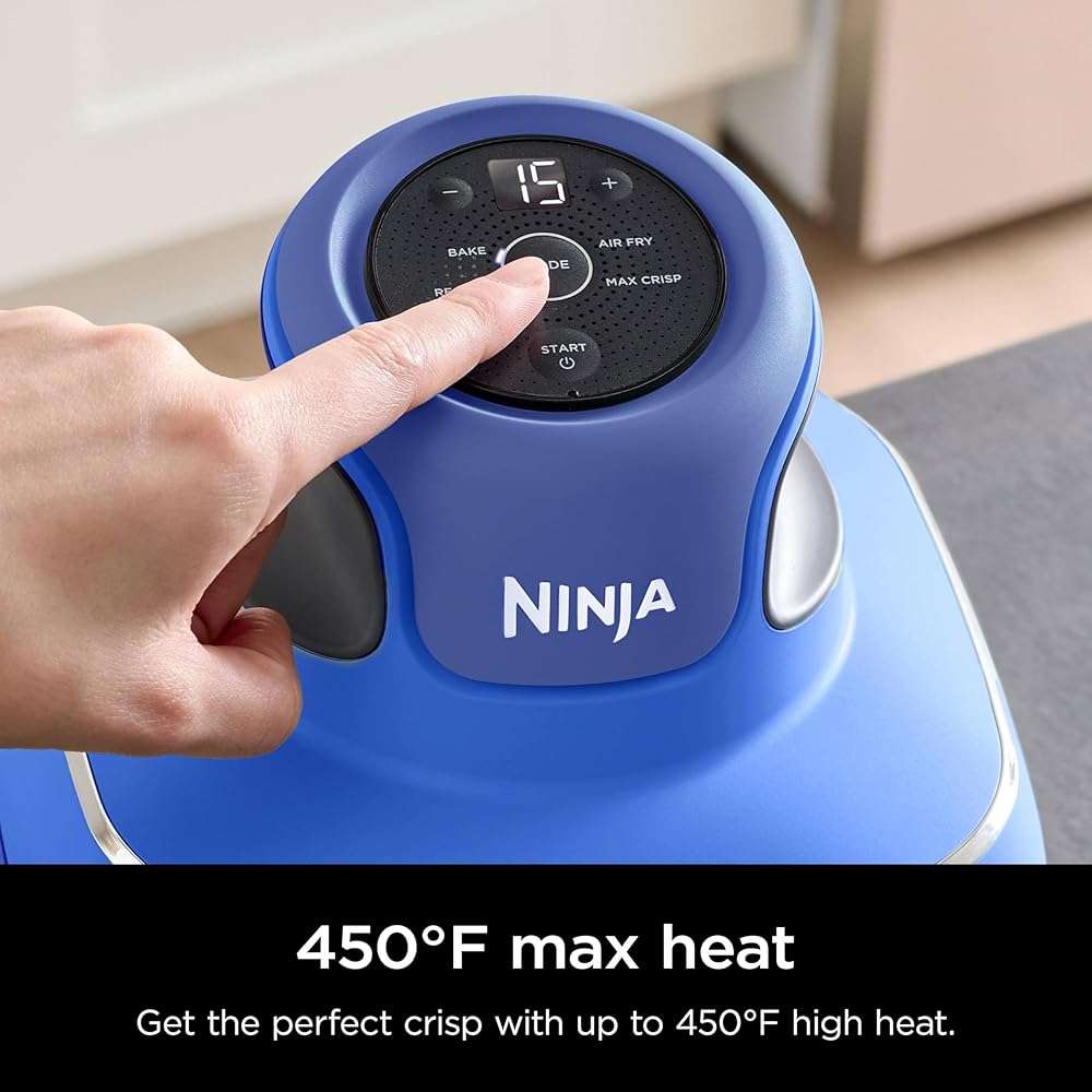 Ninja Crispi 5-in-1 Portable Glass Air Fryer Cooking System, 1500W, 6-Cup, 4-Quart & 2.5-Quart TempWare Containers With Lids, Microwave, Freezer & Dishwasher Safe, Blue, FN103CO (RENEWED) - Image 11