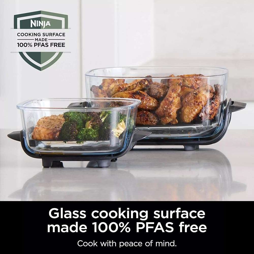 Ninja Crispi 5-in-1 Portable Glass Air Fryer Cooking System, 1500W, 6-Cup, 4-Quart & 2.5-Quart TempWare Containers With Lids, Microwave, Freezer & Dishwasher Safe, Blue, FN103CO (RENEWED) - Image 13