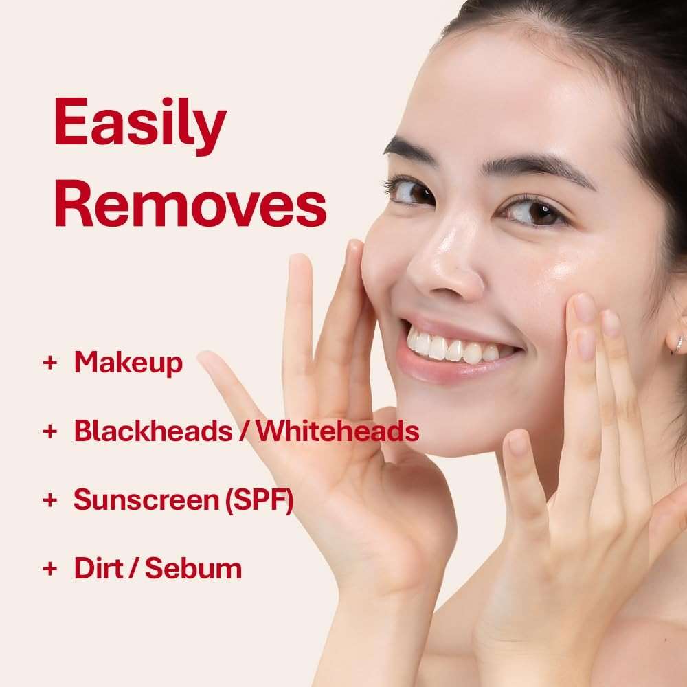 Rothea Korean Fire Camellia Cleansing Oil – Gentle Oil Cleanser for Face & Makeup, Blackhead Remover, Korean Skin Care, 6.76 fl oz / 200ml - Image 3