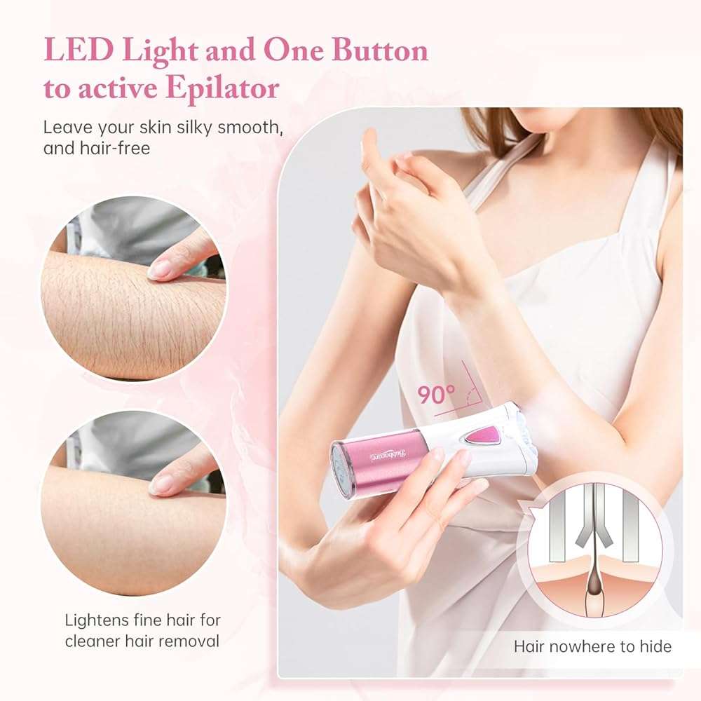 Facial Epilator Smooth Glide Epilator for Women Face Hair Remover Smooth Glide for Women Face Hair Removal Smooth Glide for Face Bikini Leg Arms - Image 3