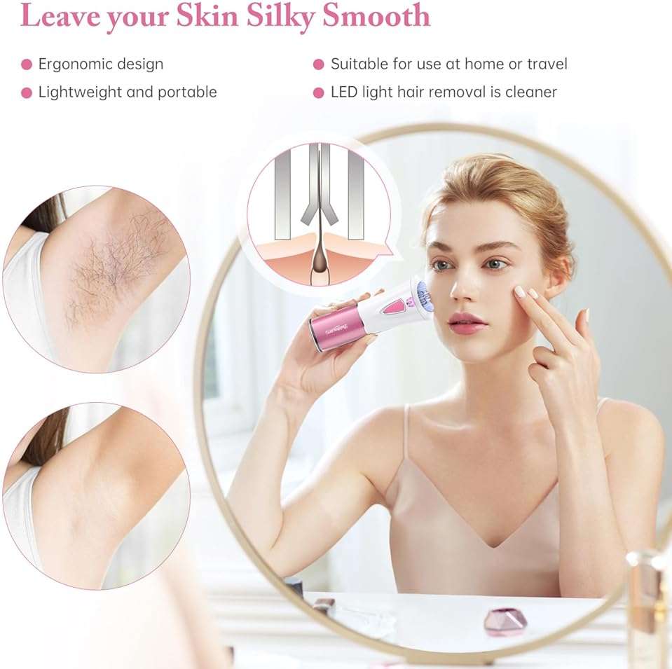 Facial Epilator Smooth Glide Epilator for Women Face Hair Remover Smooth Glide for Women Face Hair Removal Smooth Glide for Face Bikini Leg Arms - Image 7