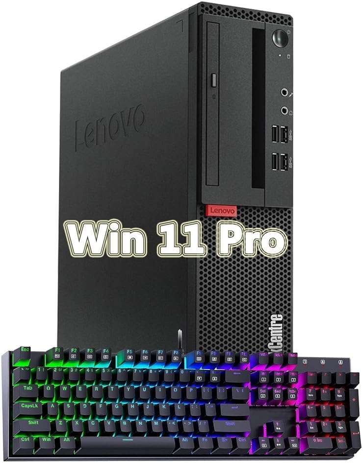 Lenovo ThinkCentre Desktop M710 SFF PC Windows 11, Intel Core 6th Gen, 8GB RAM, 256GB SSD, VGA, Keyboard & Mouse (renewed) - Image 1