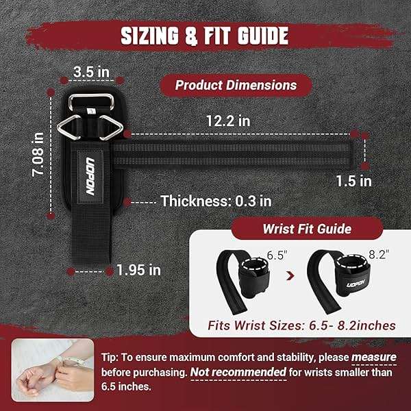 Weight Lifting Straps with Rings, 2 in 1 Wrist Straps for Weightlifting and Cable Machine with Double Triangle Rings and Non-slip Latex Thread, Lifting Cuffs for Home Gym Workout - Image 5