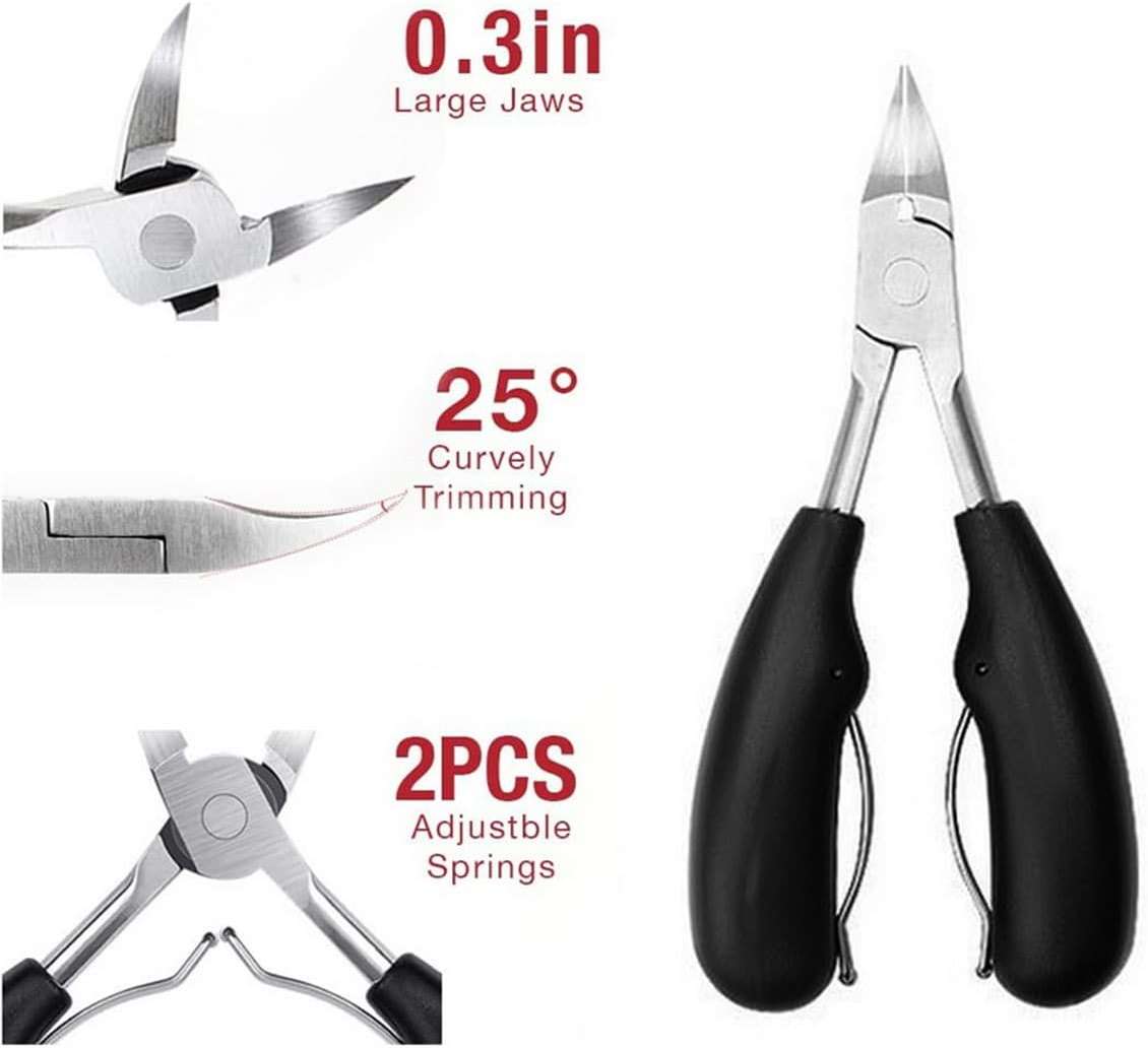 Ingrown Toenail Corrector Set, Professional Foot Care Kit for Ingrown Toenail Treatment & Removal, Toenail Straightener for Curved Pincer Thick Nails, Home Pedicure Tools for Men Women - Image 3