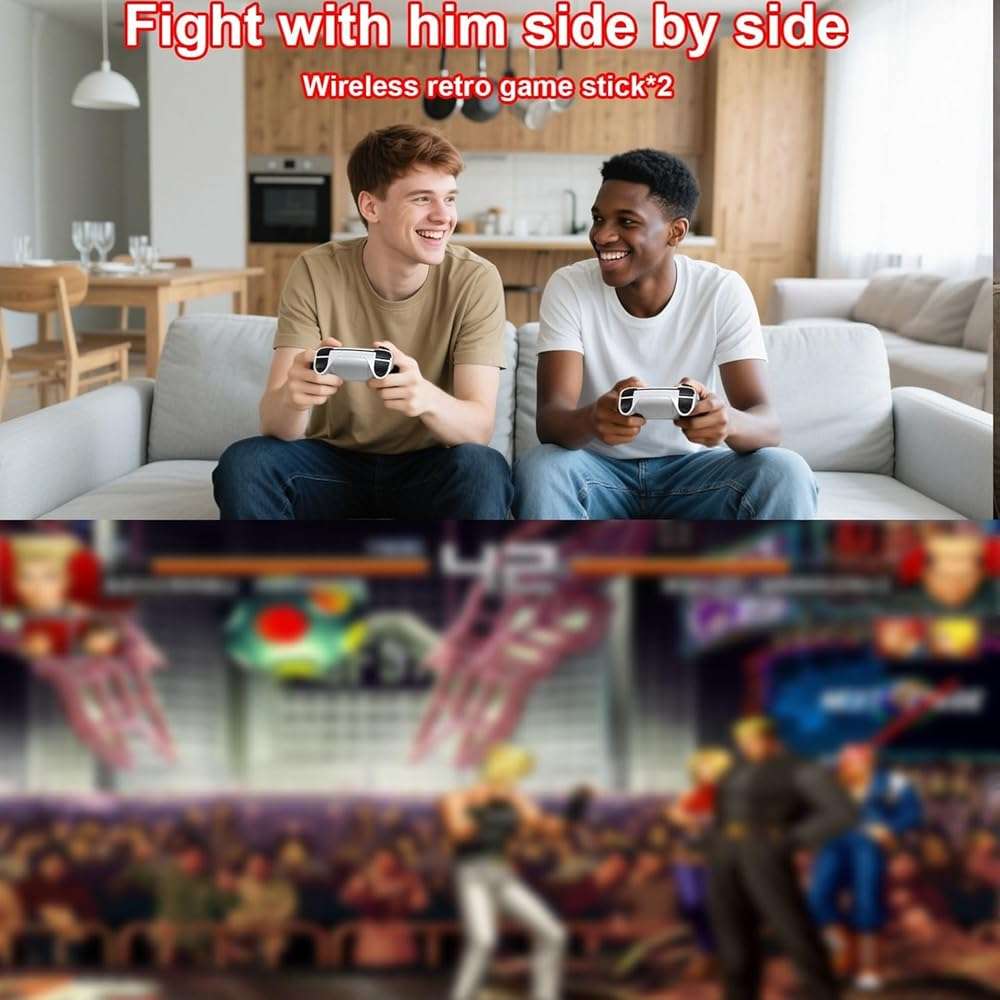 Retro Gaming Console, Game Stick,4K HDMI Output, 40,000+ Games and 23 Emulators, Dual 2.4G Wireless Controllers,Plug and Retro Play Video Games for TV (M15) - Image 5